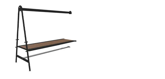 [AMA030-1] AMAI extension set (Hellwood 100% PEFC - Bois thermo-traité, Black (RAL9005), Sans éclairage)