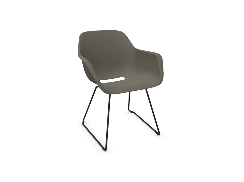 [CAP271|CAP230] Captain's Chair (Sliding legs, Earth, Black (RAL9005))