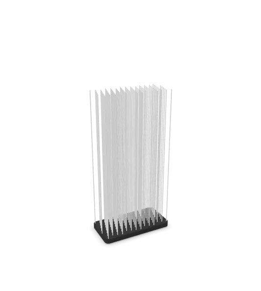 [STI076|STI011-1] Sticks (Rubber, for outdoors/indoors use, Rectangle, 60 x 30 x 5 cm | 23.6 x 11.8 x 1.9", 120 cm | 47.2", White, No lights)