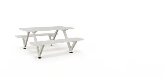 [MAO021] Marina picknick (5 profielen Breedte : 72 cm, Off White, 6 personen, 165 cm (2 poten))