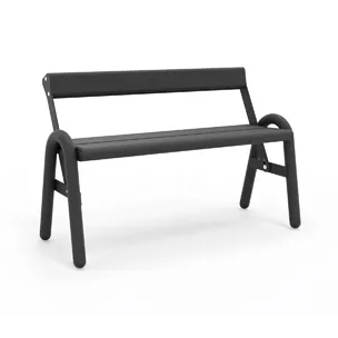 [AMA075-1] Amai benches (Black (RAL9005), Short, 2 Personen = 117 cm, Höhenverstellbar)