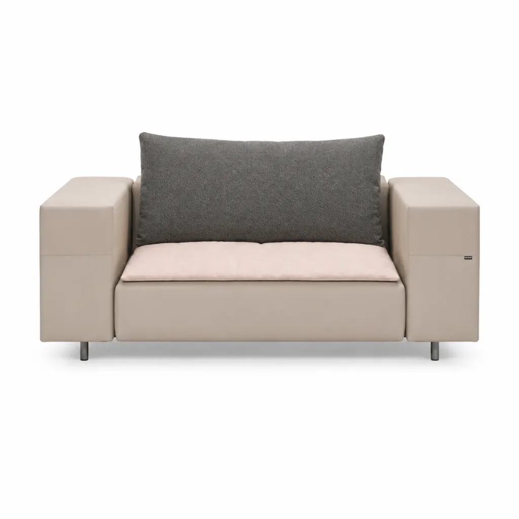 [WAL373] Walrus Komfortkissen für eine Sitzbreite von 110 cm Zoll (Dark taupe (Sunbrella® Natté))