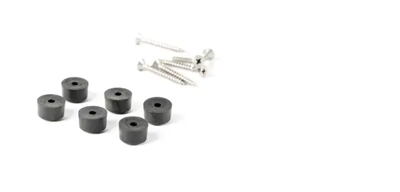 [STI266] Sticks, Voetje Zwart LDPE - 6ST (rubber basis)
