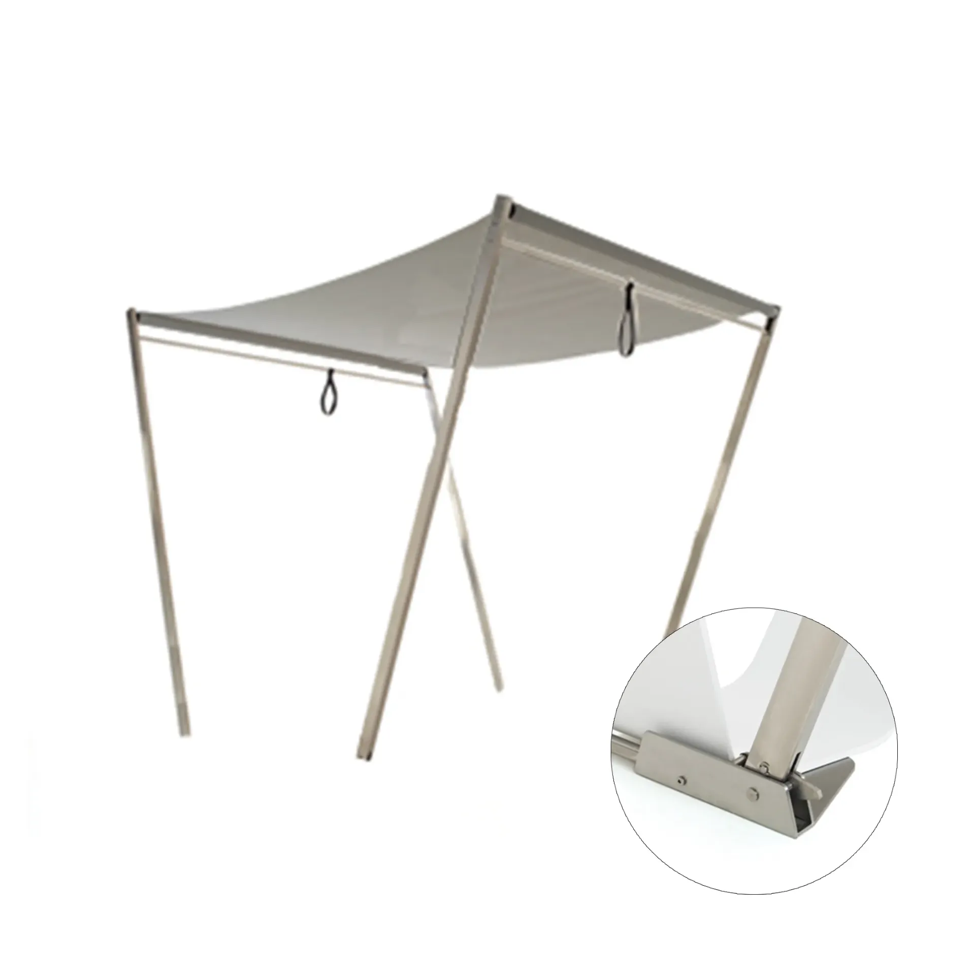 [HSH008|HSH013] Hopper Sonnenschirm (Montage unter dem Hopper-Picnic (optional nachrüstbares Zubehör), M : für hopper 240, Hopper shade Grey Taupe)