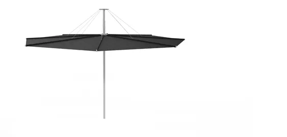 [INI003INI010] Inumbrina parasol (À travers la table (pièce de connexion incluse), Grand ⌀ 380 cm, BLACK)