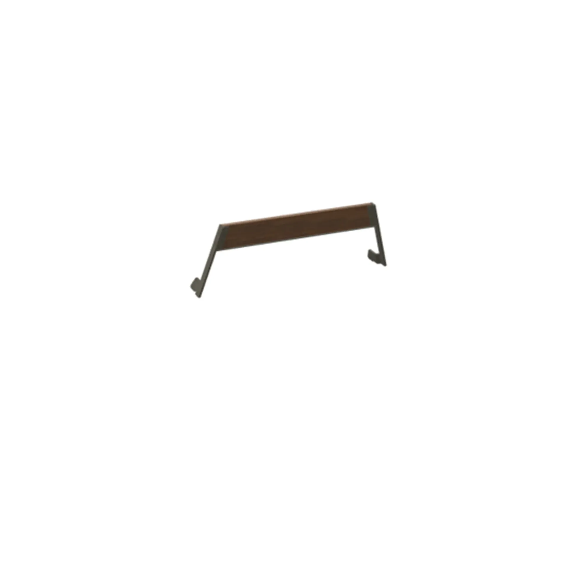 [HOW432-1] Hopper backrest - wood (4–6 Personen, L : 178 cm , Hellwood, Black (RAL9005))