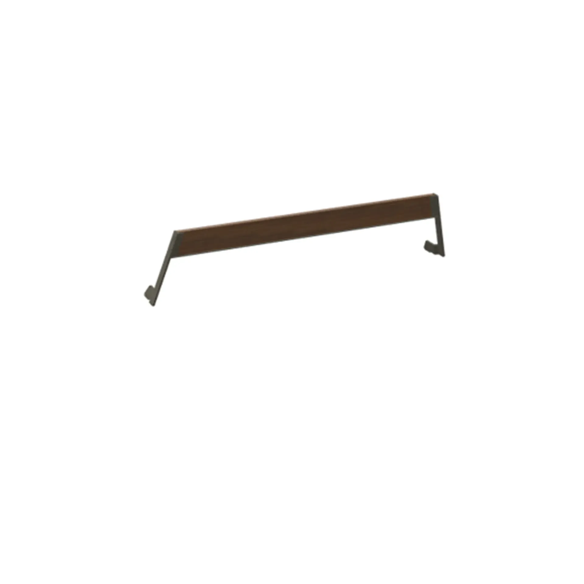 [HOW446-1] Hopper backrest - wood (6-8 people, L : 238 cm / 93.7", Hellwood, Black (RAL9005))