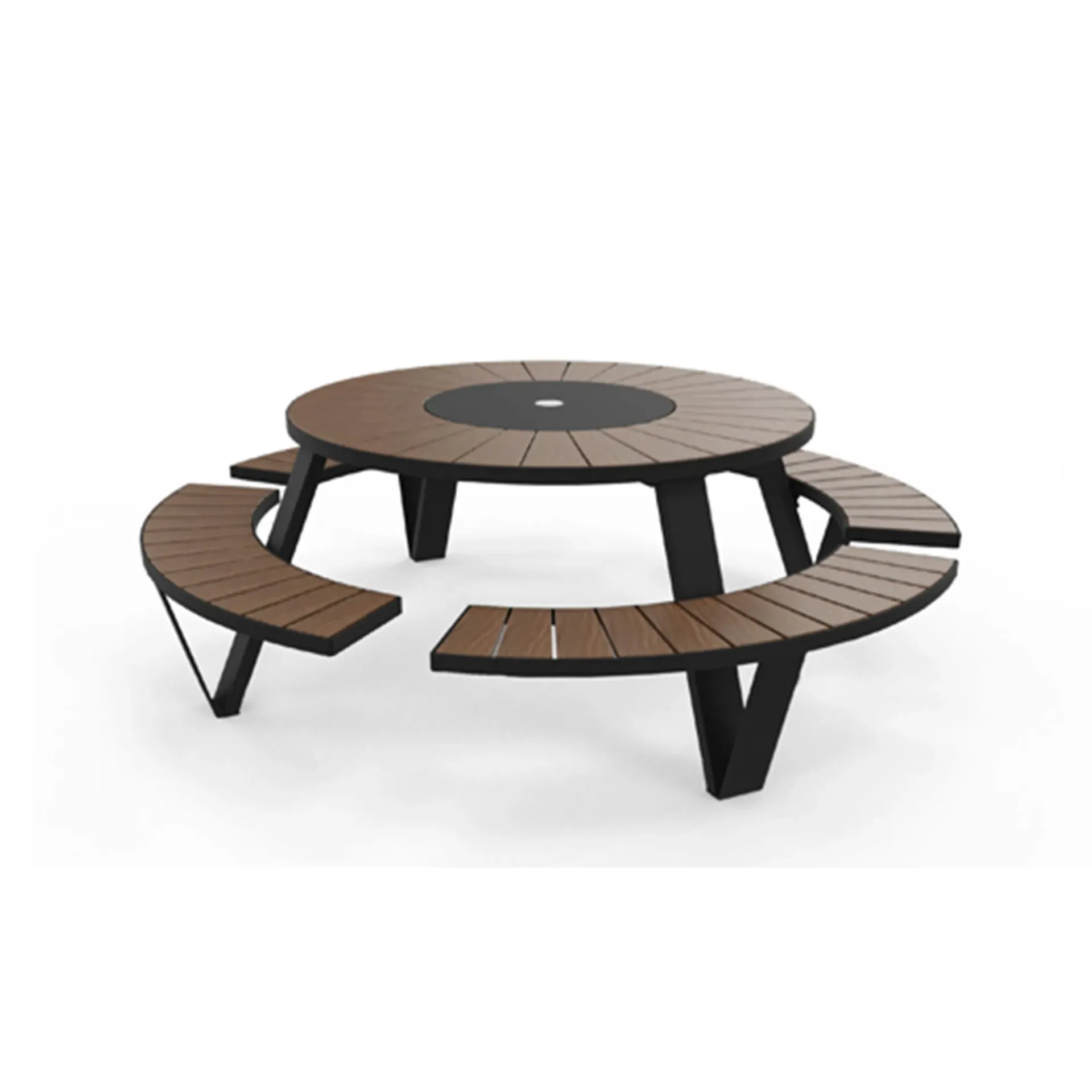 [PAN003] Pantagruel (Picnic, Hellwood 100% PEFC - Bois thermo-traité, Black (RAL9005))