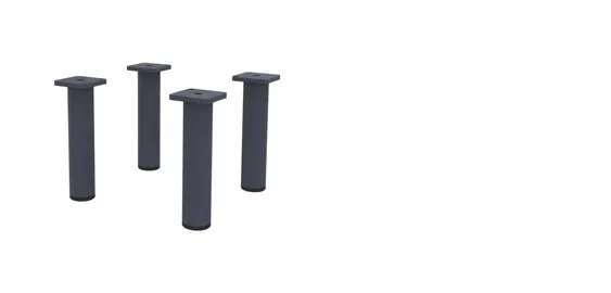 [WAL073] Walrus feet  (set = 4 pcs) (Hohe Füße, Sitzhöhe = 37,5 cm, Anthracite)