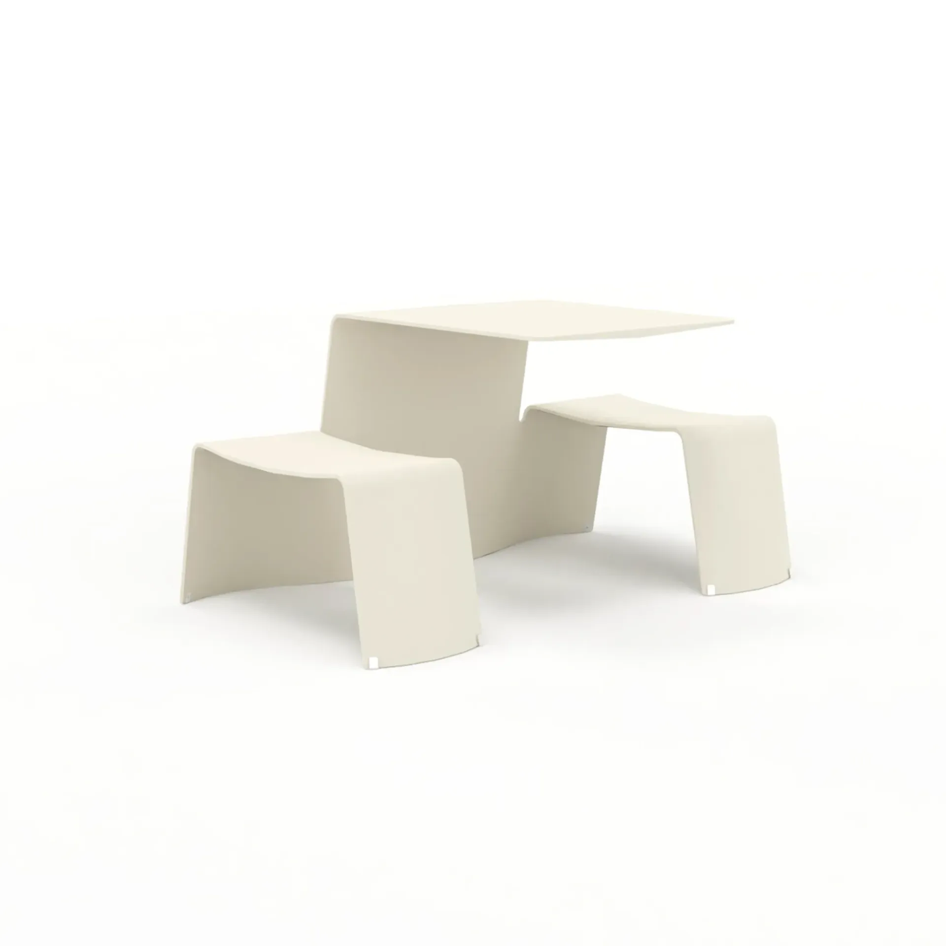 [PIC272] Picnik (Off white (RAL9002), Standardfüße, Edelstahlfüße (6 St.))