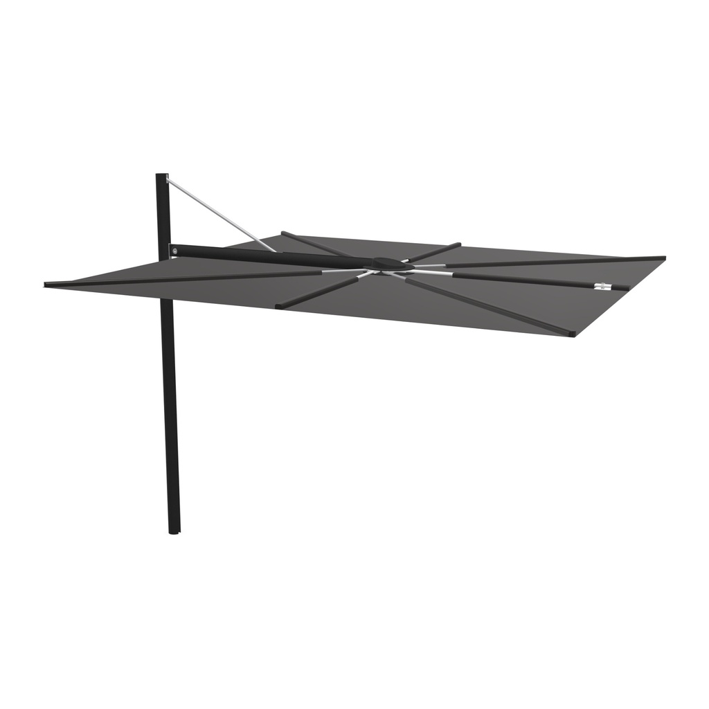 [SEN009-4] Sensu shade (BLACK, Black (RAL9005), Single, Straight pole, Square 300x300 cm | 118x118 in)